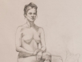 Linda Leslie Drawings, 2015-1, Figure, graphite-paper