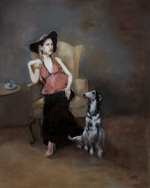 "Of Course," 30 x 24 in. oil-linen