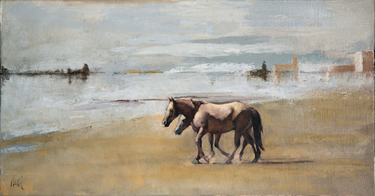 "Sea Breeze," 15 x 30 in. oil-canvas