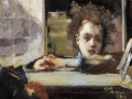 "After Mancini," 11 x 14 in. oil-panel