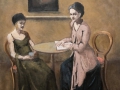 "First Review," 20 x 16 in. oil-board