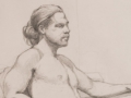 Linda Leslie, Drawings, 2015-4, Figure, graphite-paper