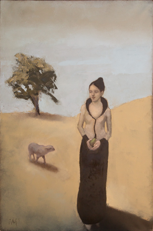 "The Lamb," 36 x 24 in. oil-canvas